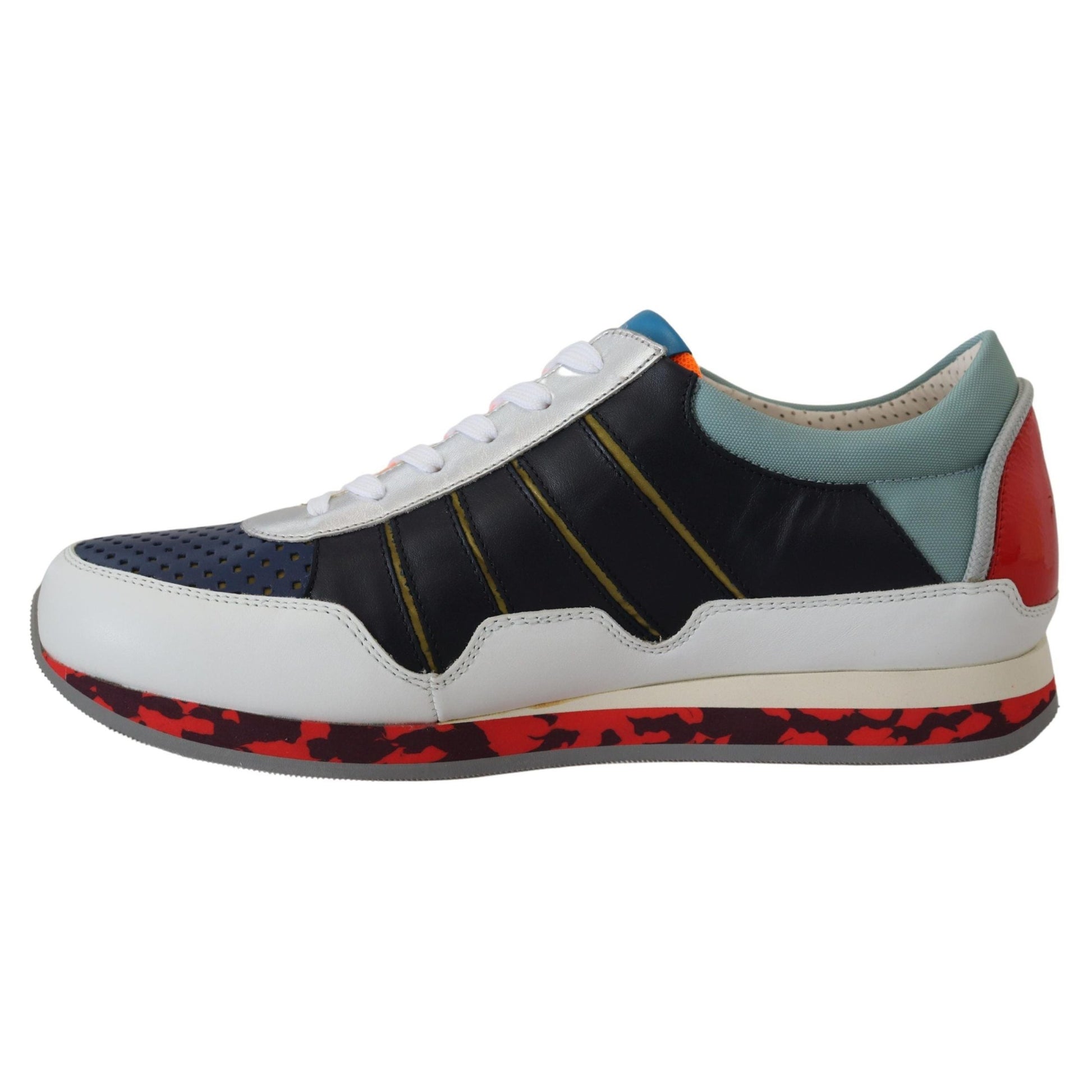 Dolce & Gabbana Multicolor Leather Sport Low Top Sneakers
