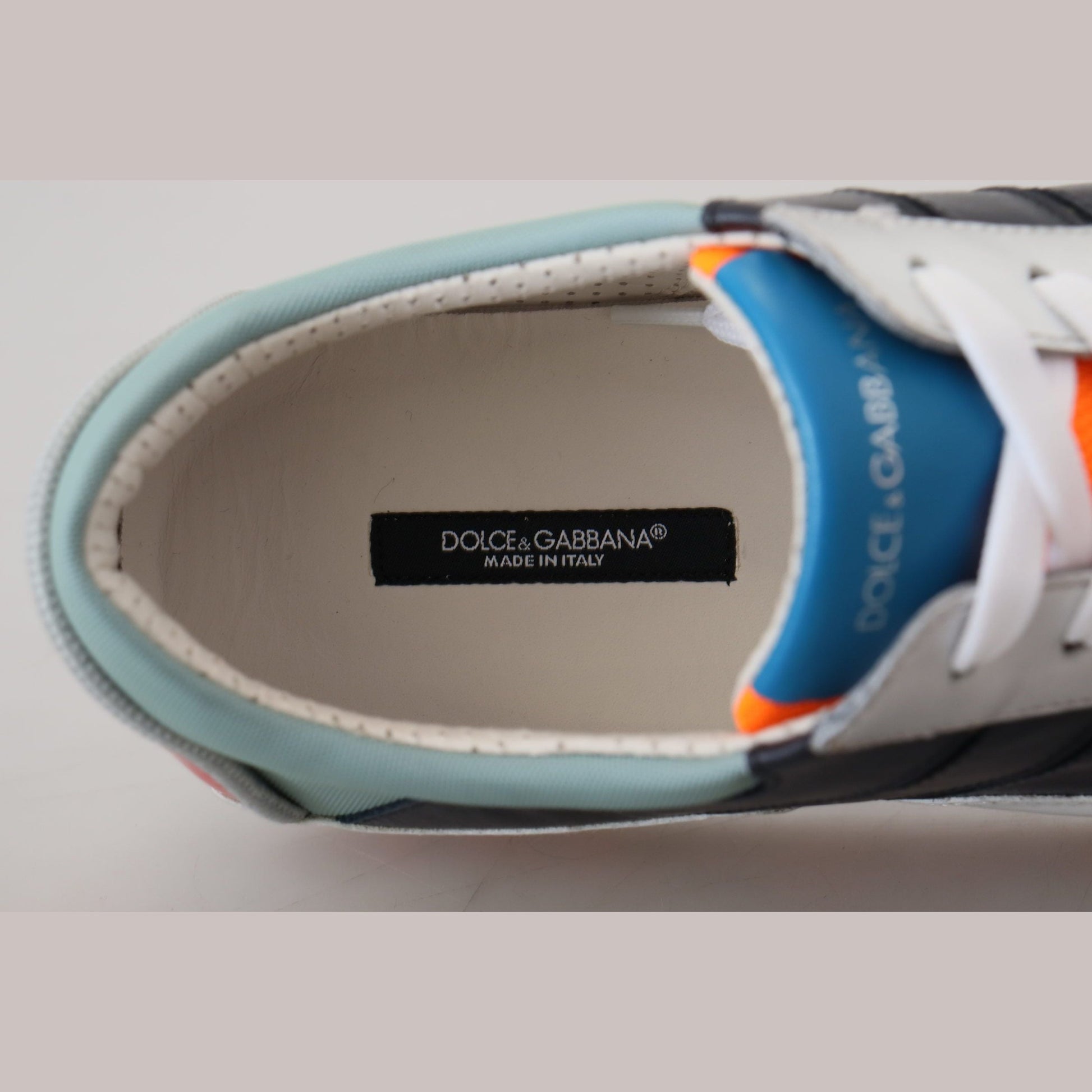 Dolce & Gabbana Multicolor Leather Sport Low Top Sneakers
