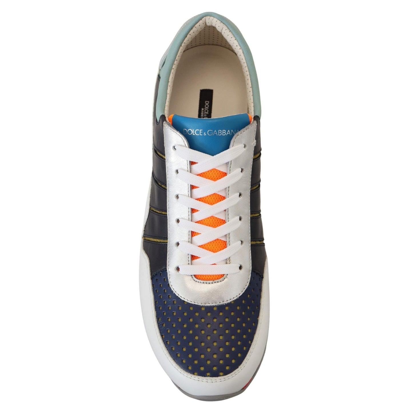 Dolce & Gabbana Multicolor Leather Sport Low Top Sneakers
