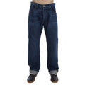 Acht Blue Wash Cotton Baggy Loose Fit Jeans