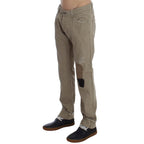 Acht Beige Cotton Patchwork Jeans