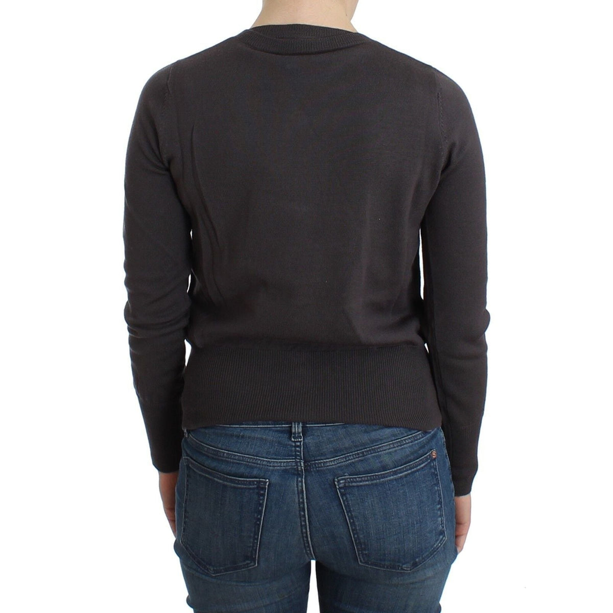 John Galliano Purple Wool Sequined Cardigan Knit Sweater