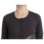 John Galliano Purple Wool Sequined Cardigan Knit Sweater