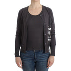 John Galliano Purple Wool Sequined Cardigan Knit Sweater