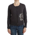 John Galliano Purple Wool Sequined Cardigan Knit Sweater