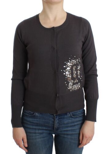 John Galliano Purple Wool Sequined Cardigan Knit Sweater John Galliano