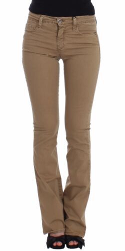 Costume National Beige Straight Leg Denim Pants Stretch Jeans Costume National