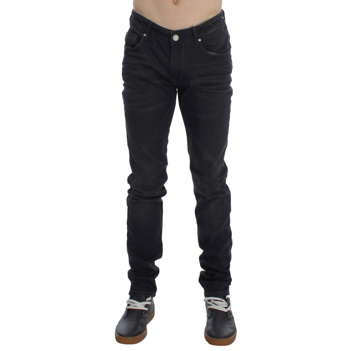 Acht Gray Cotton Stretch Slim Fit Jeans