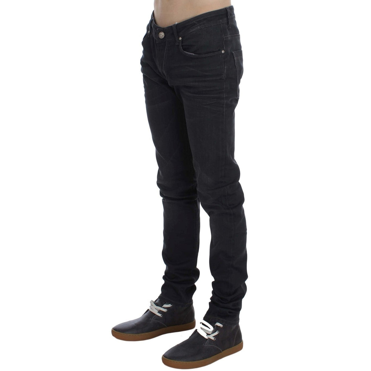Acht Gray Cotton Stretch Slim Fit Jeans