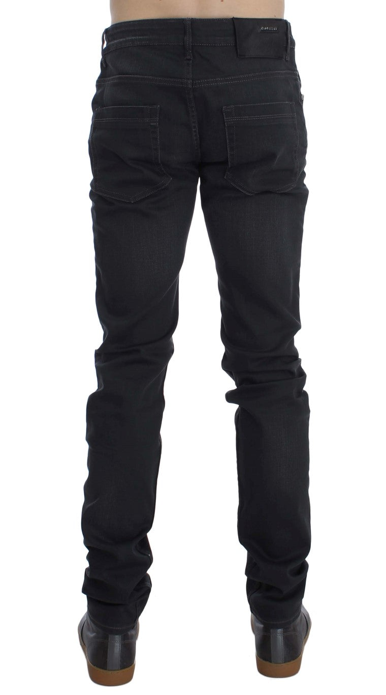 Acht Gray Cotton Stretch Slim Fit Jeans Acht