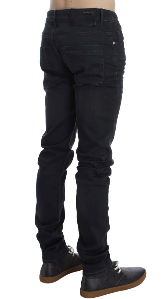 Acht Gray Cotton Stretch Slim Fit Jeans Acht