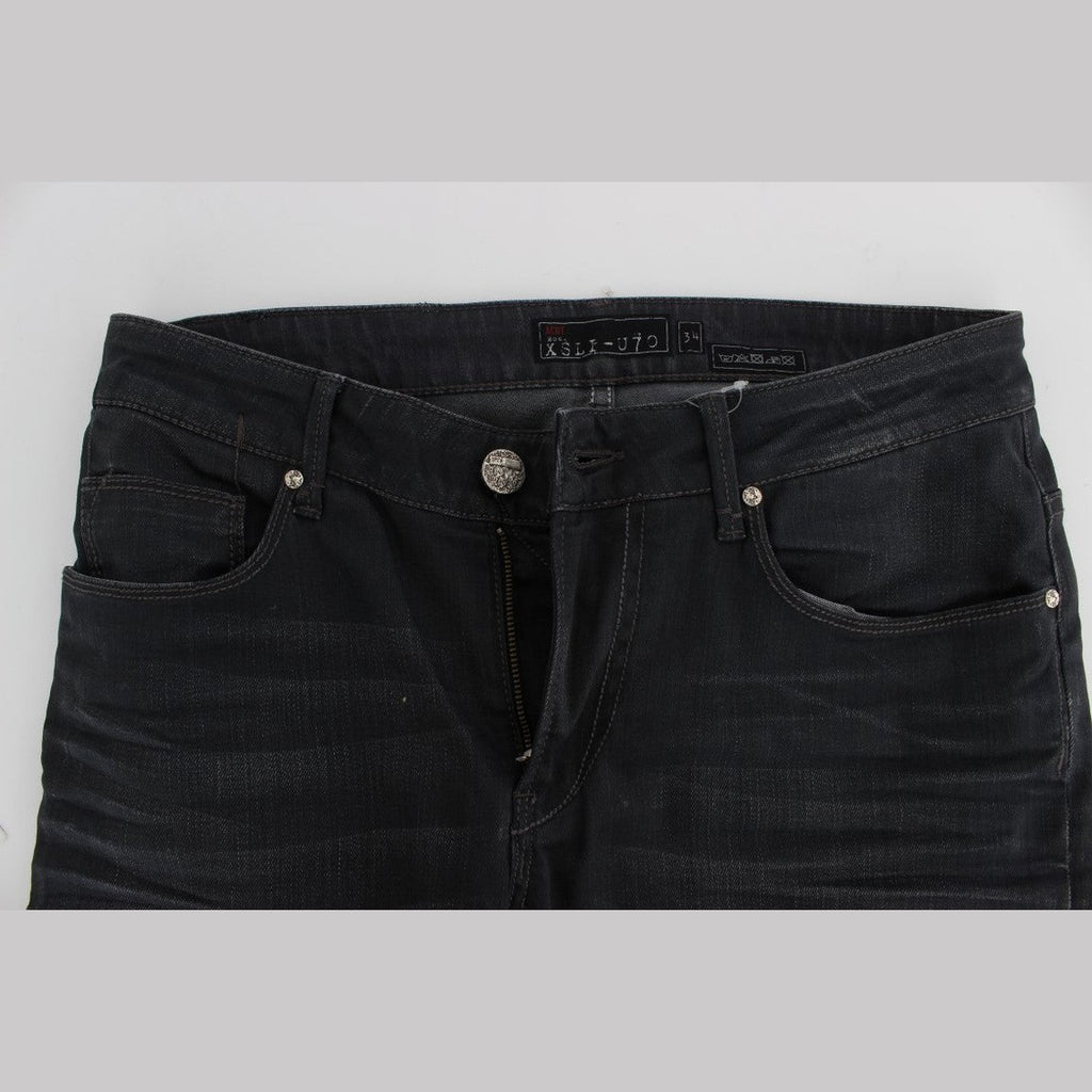 Acht Gray Cotton Stretch Slim Fit Jeans