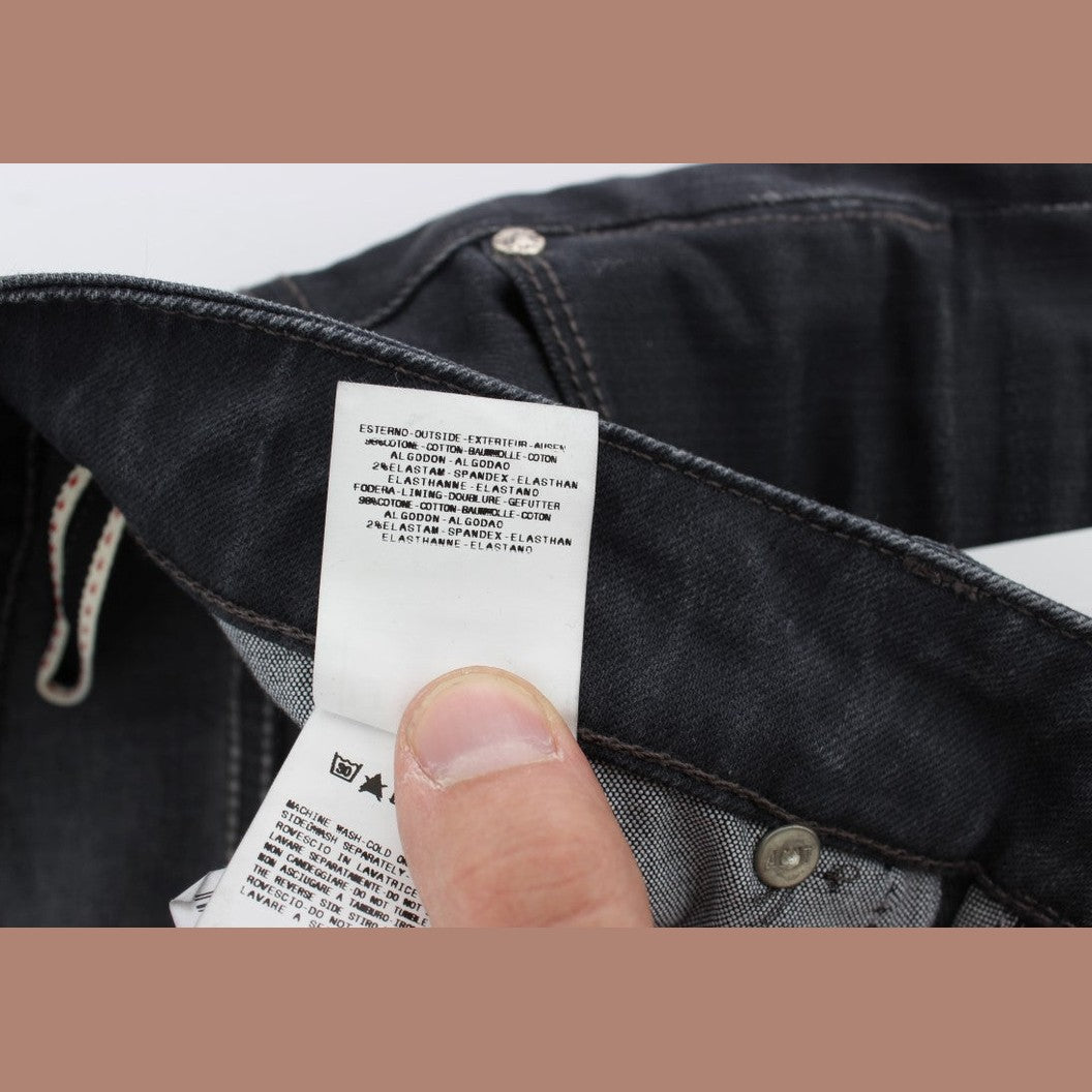 Acht Gray Cotton Stretch Slim Fit Jeans