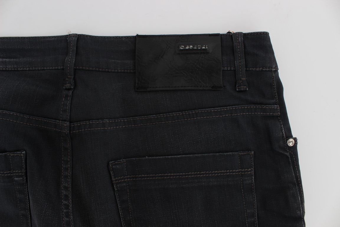 Acht Gray Cotton Stretch Slim Fit Jeans Acht