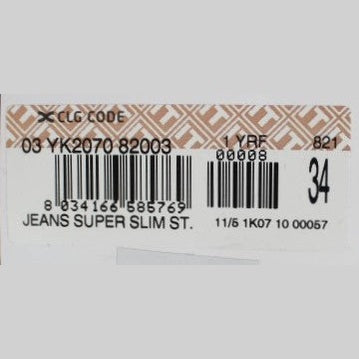 Acht Gray Cotton Stretch Slim Fit Jeans
