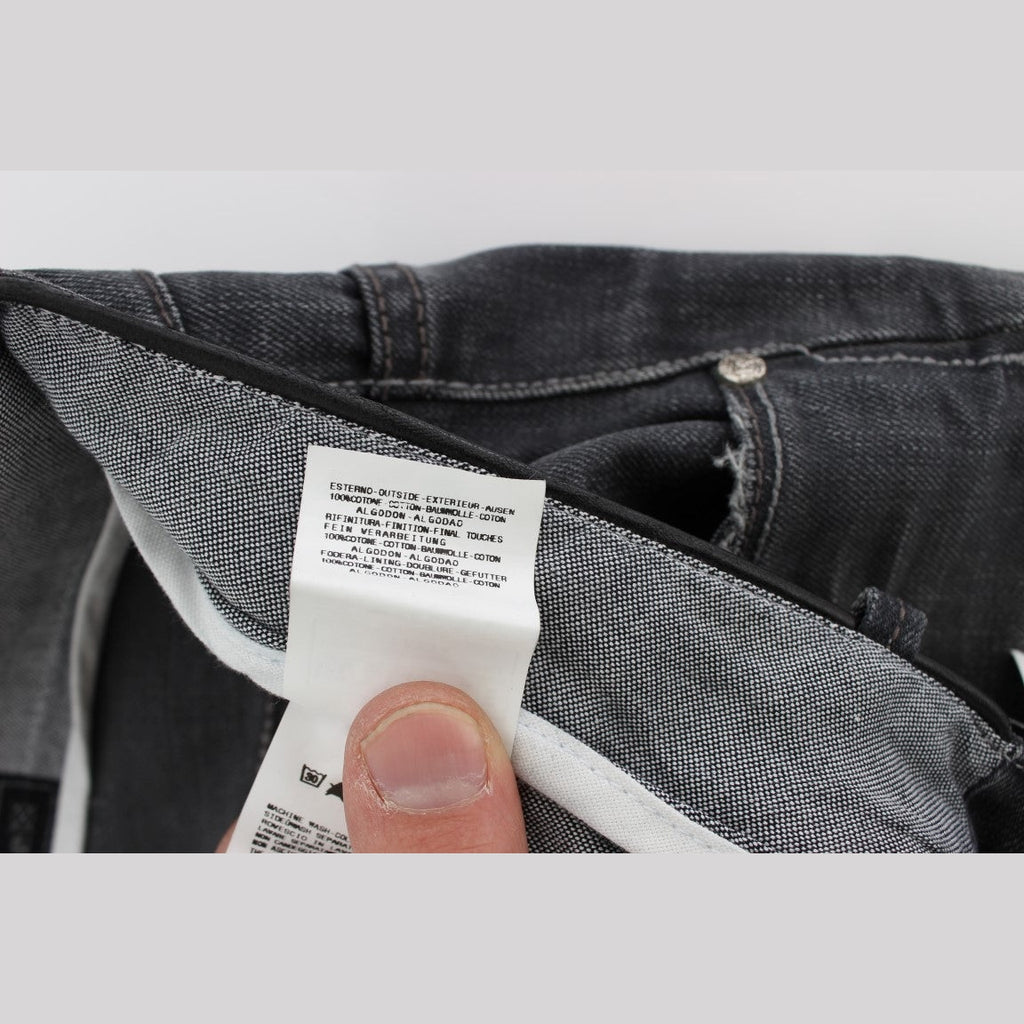 Acht Gray Cotton Regular Low Fit Jeans