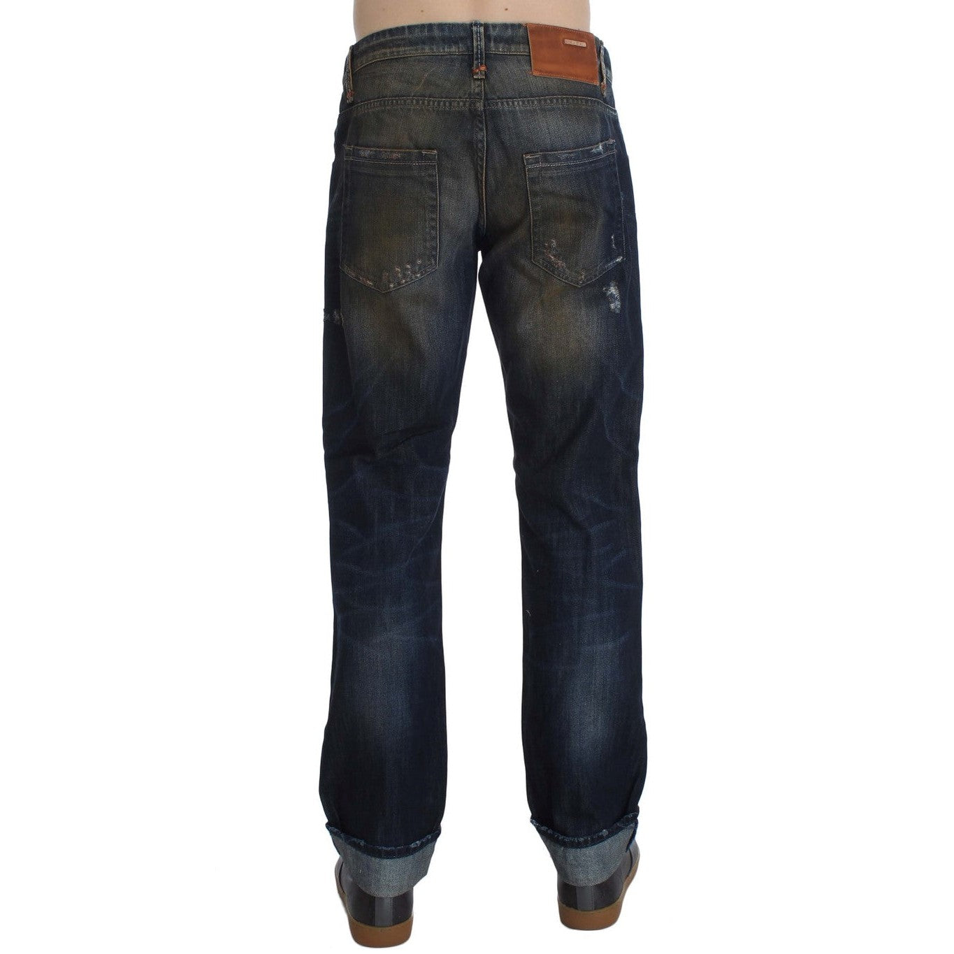 Acht Blue Wash Cotton Regular Straight Fit Jeans Acht