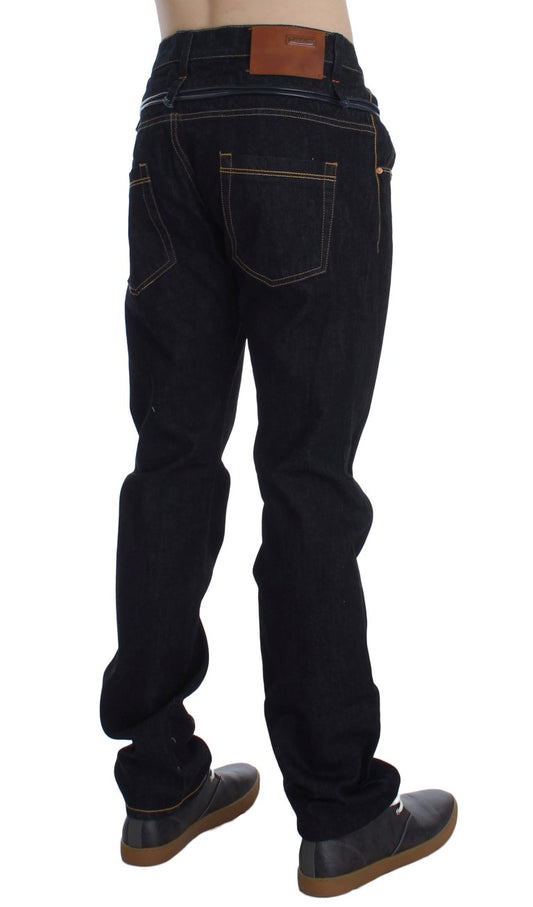 Acht Blue Cotton Regular Straight Fit Jeans Acht