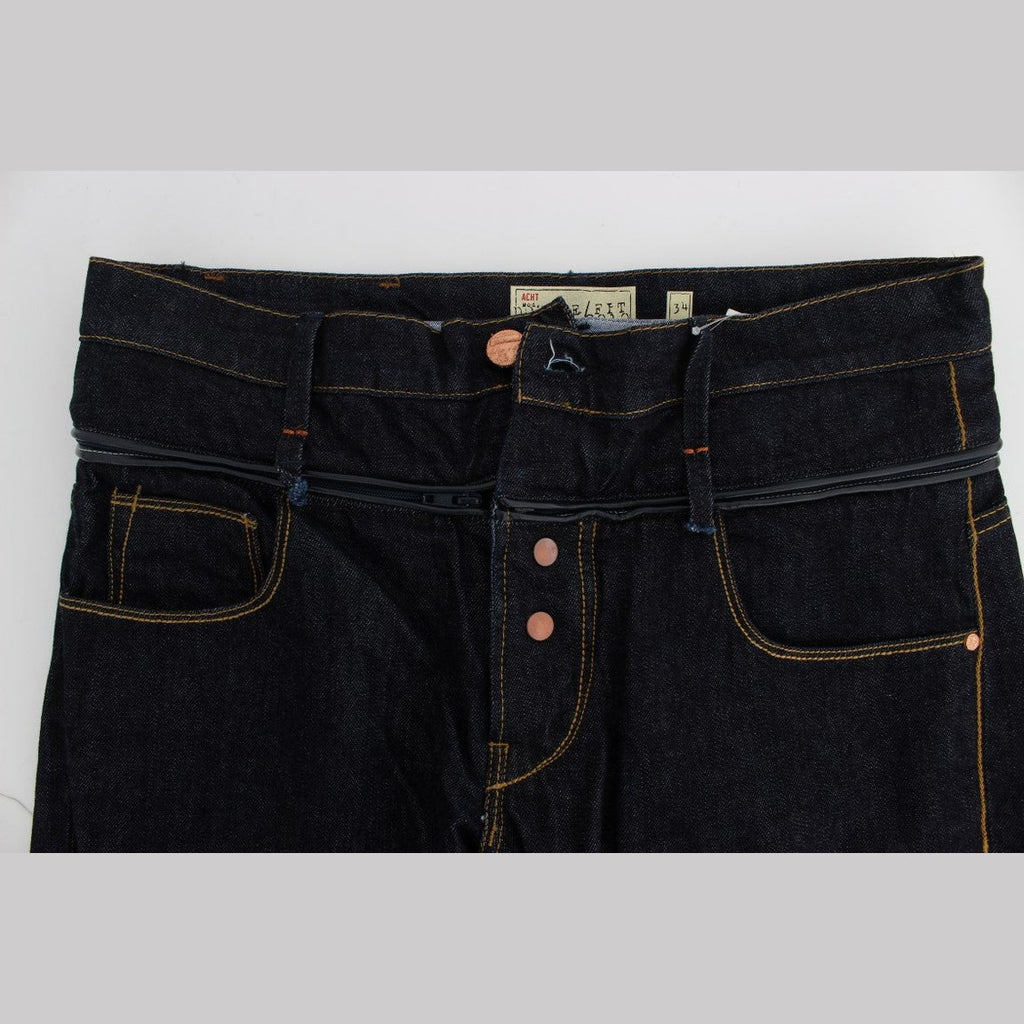 Acht Blue Cotton Regular Straight Fit Jeans