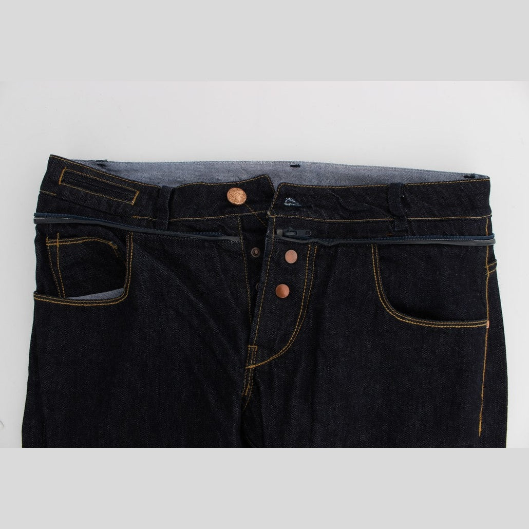 Acht Blue Cotton Regular Straight Fit Jeans