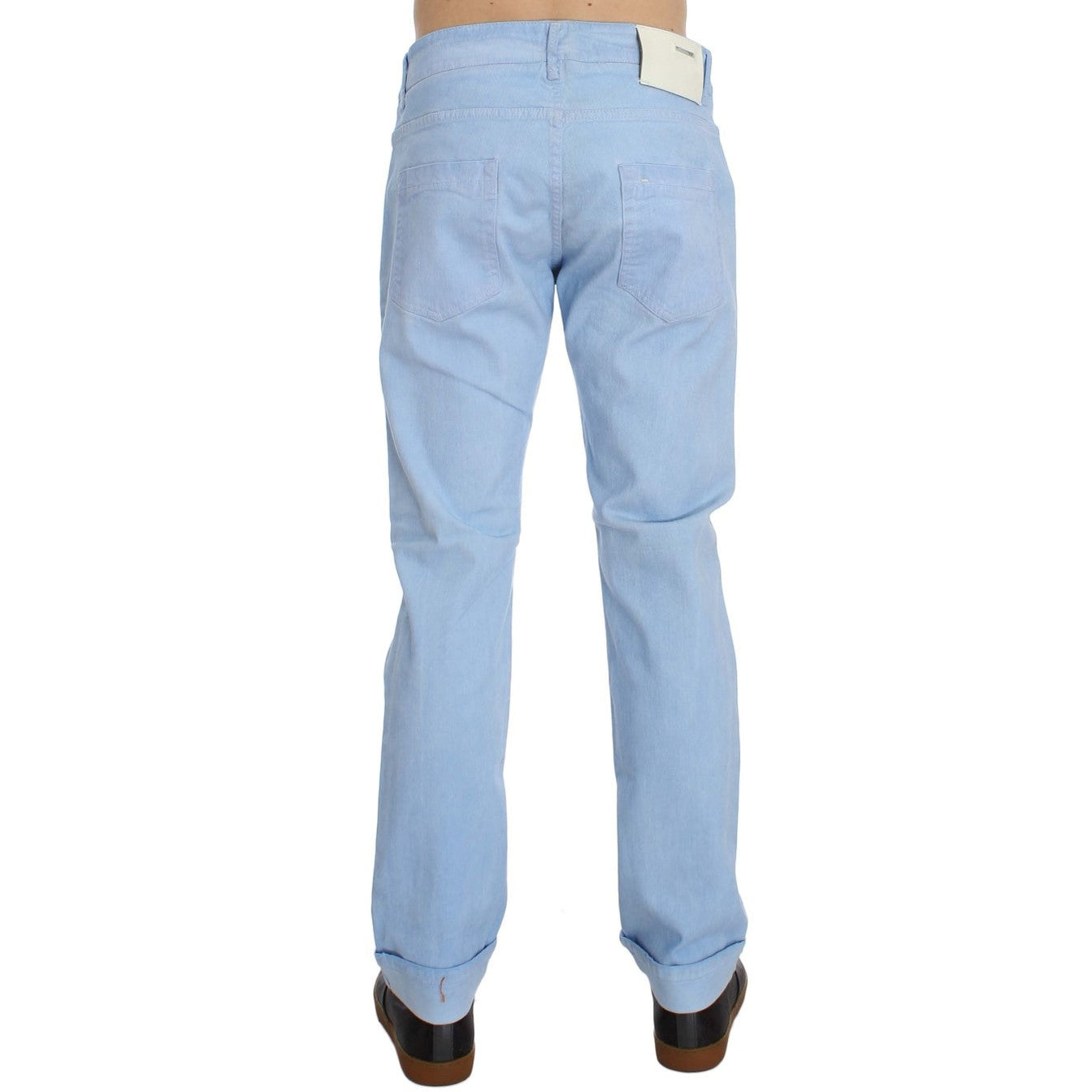 Acht Blue Cotton Stretch Low Waist Fit Jeans Acht