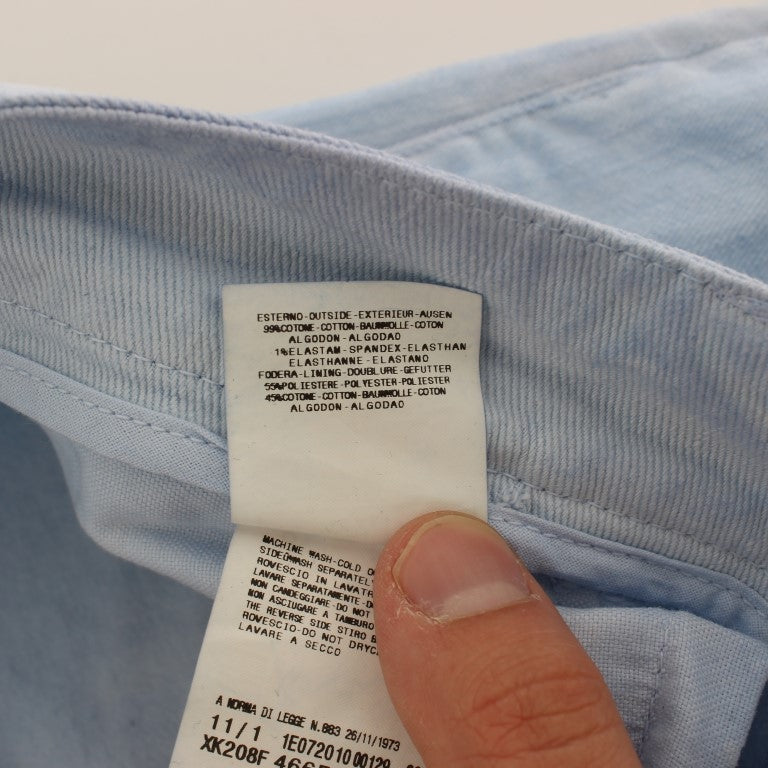 Acht Blue Cotton Stretch Low Waist Fit Jeans Acht