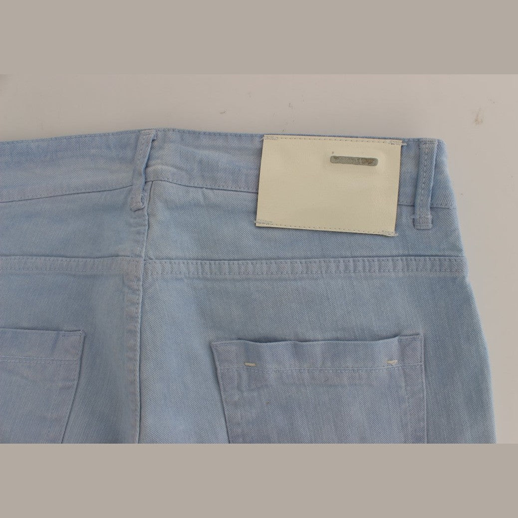 Acht Blue Cotton Stretch Low Waist Fit Jeans Acht