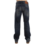 Acht Blue Wash Straight Fit Low Waist Jeans