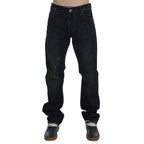 Acht Blue Wash Cotton Denim Straight Fit Jeans