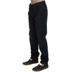 Acht Blue Wash Cotton Denim Straight Fit Jeans