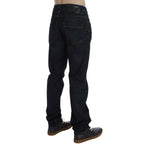 Acht Blue Wash Cotton Denim Straight Fit Jeans