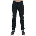 Ermanno Scervino Green Cotton Denim Stretch Straight Fit Jeans
