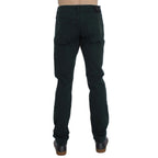 Ermanno Scervino Green Cotton Denim Stretch Straight Fit Jeans