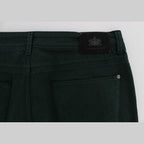 Ermanno Scervino Green Cotton Denim Stretch Straight Fit Jeans