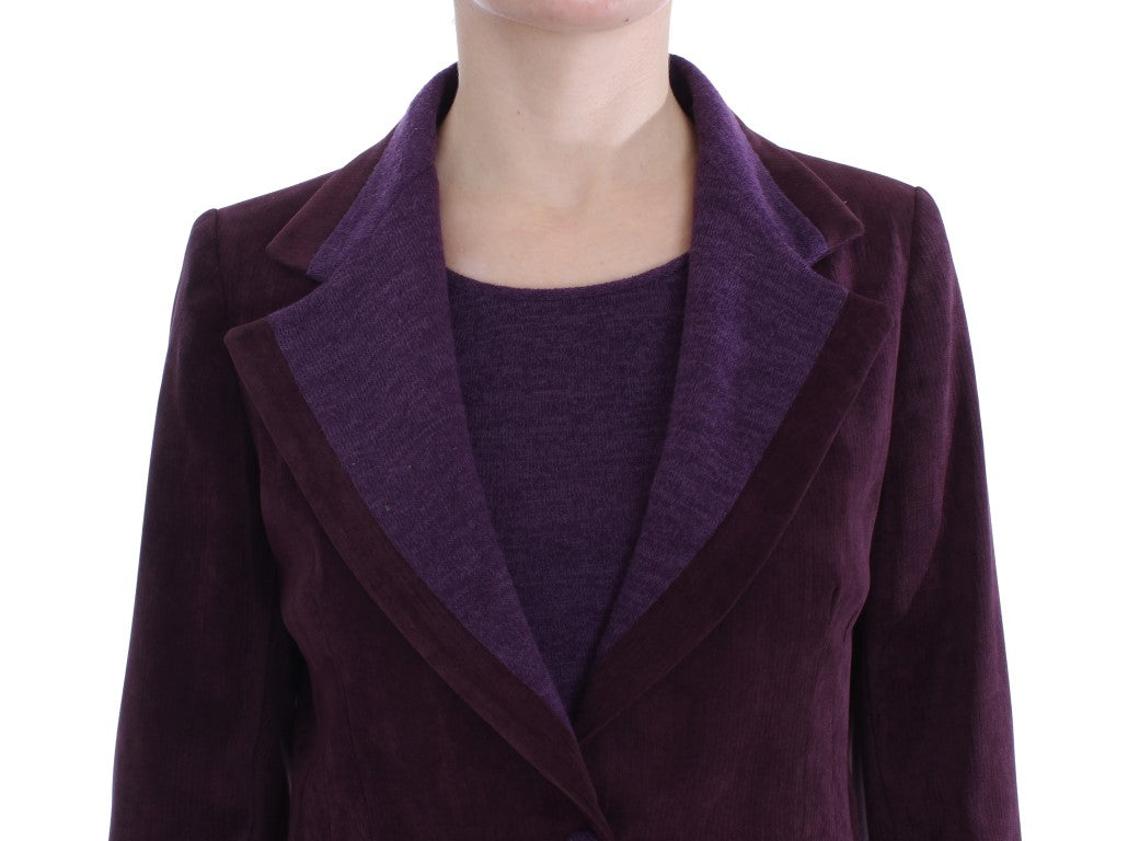 BENCIVENGA Purple Wool Suit T-Shirt Set BENCIVENGA