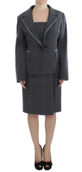 BENCIVENGA Gray Stretch Sheath Dress Suit Set BENCIVENGA