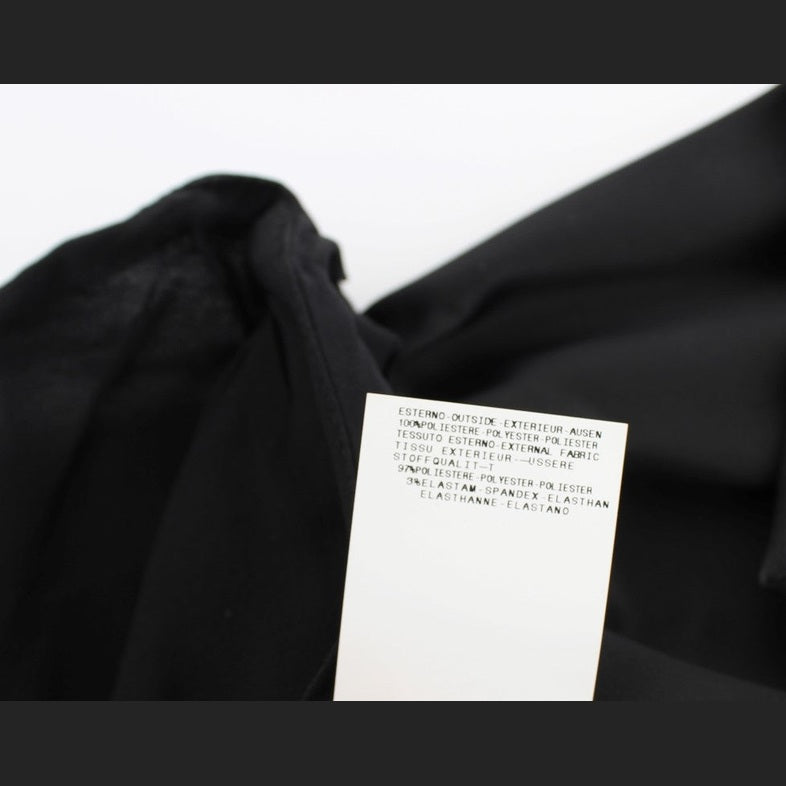 Exte Black Neck Wrap Top Blouse