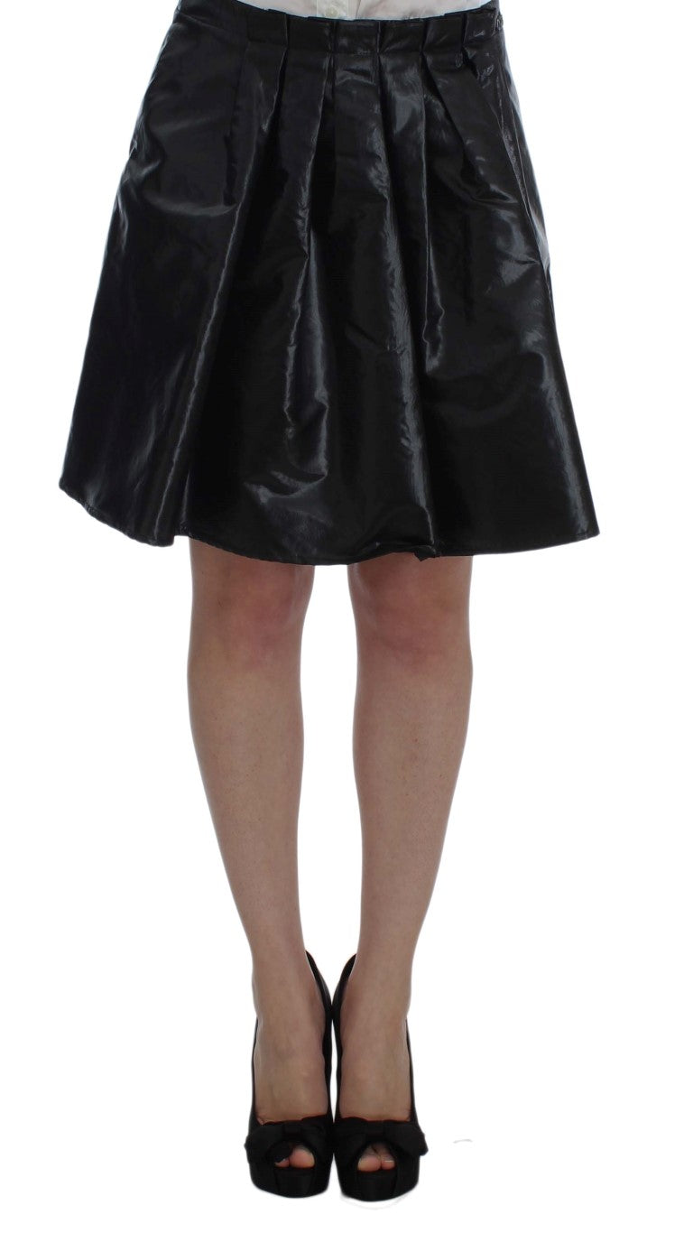 Exte Black Blue Two Piece Suit Skirt & Blazer