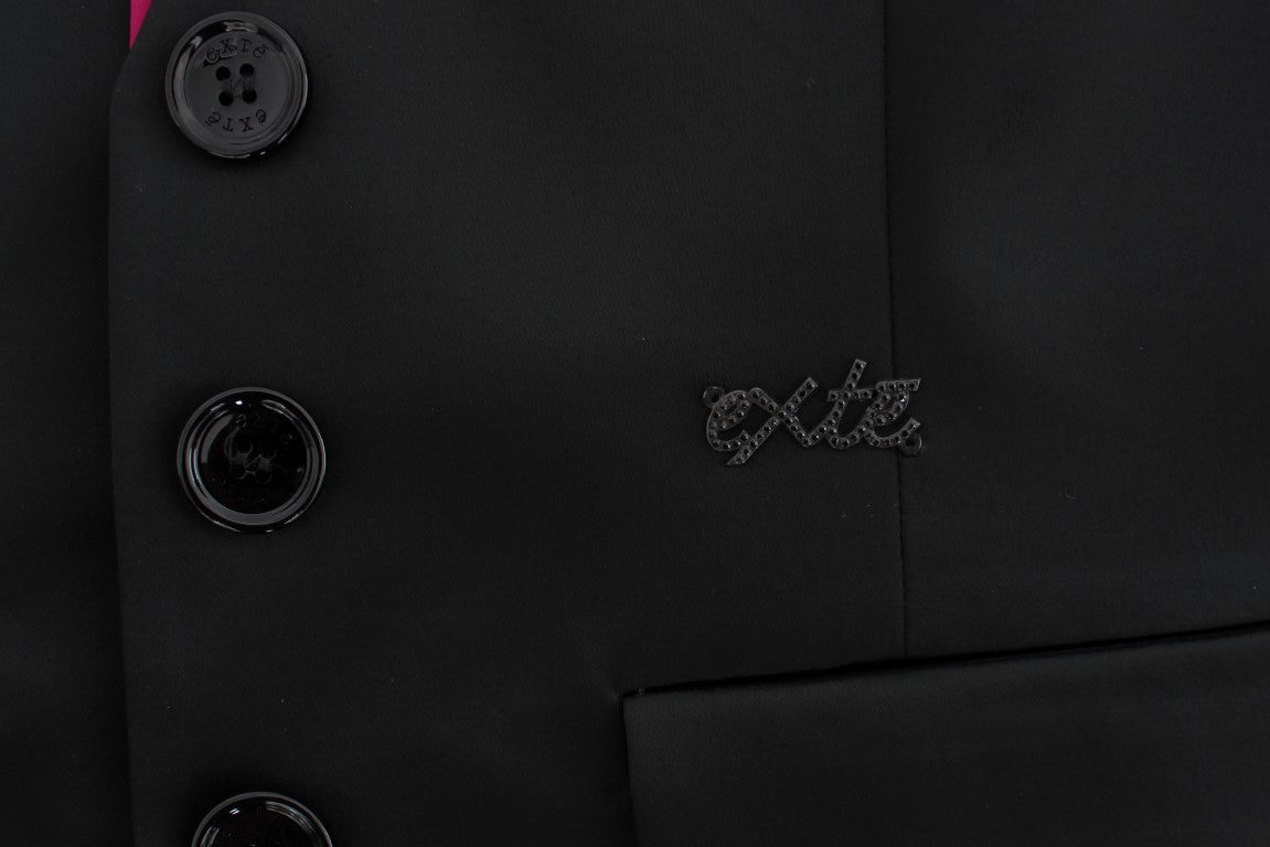 Exte Black Pink Two Piece Suit Skirt & Blazer Exte