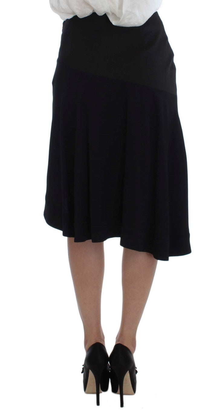 Exte Black Blue Two Piece Suit Skirt & Blazer Exte