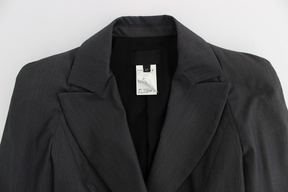 Exte Gray One Button Two Piece Suit Exte