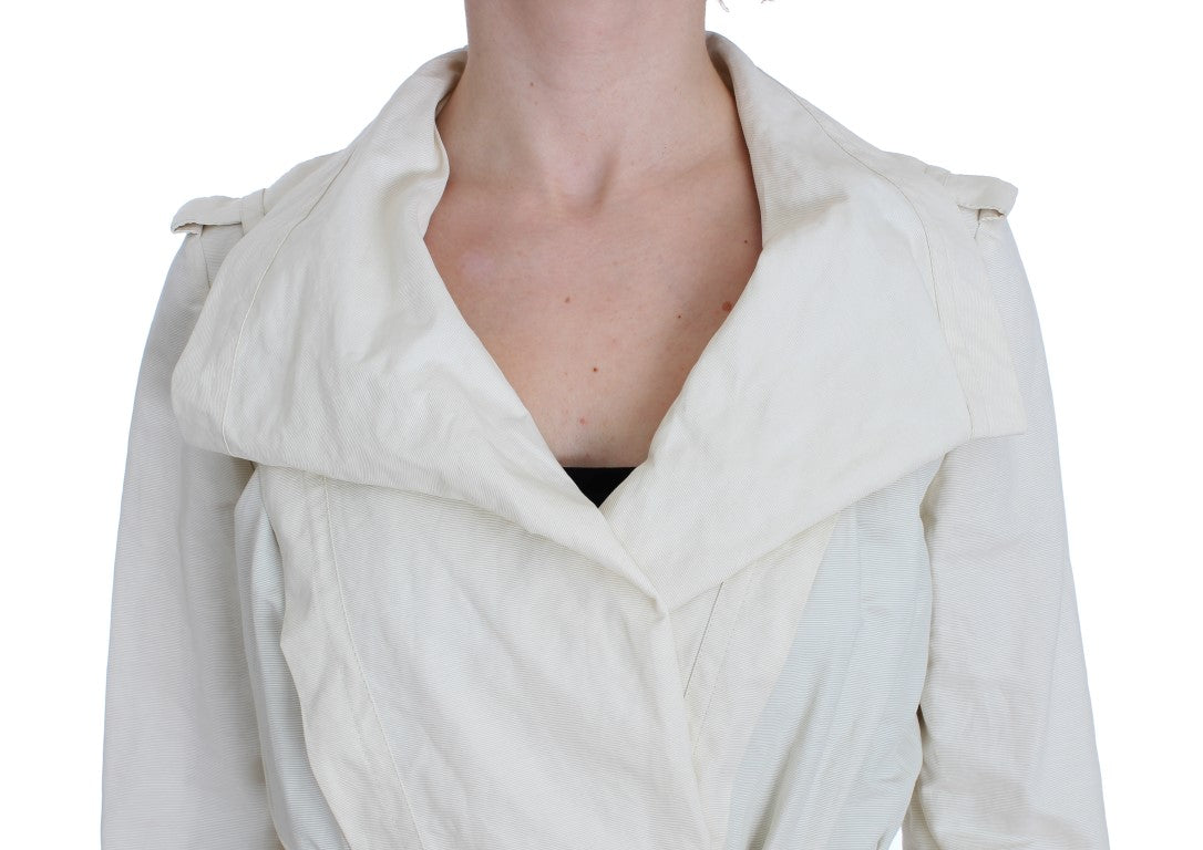 PLEIN SUD White Trench Coat Jacket PLEIN SUD