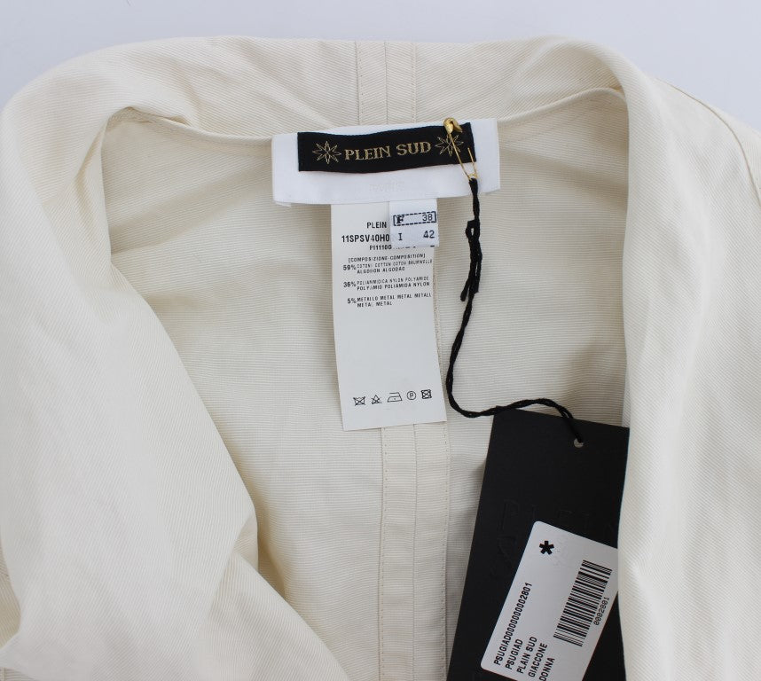 PLEIN SUD White Trench Coat Jacket PLEIN SUD