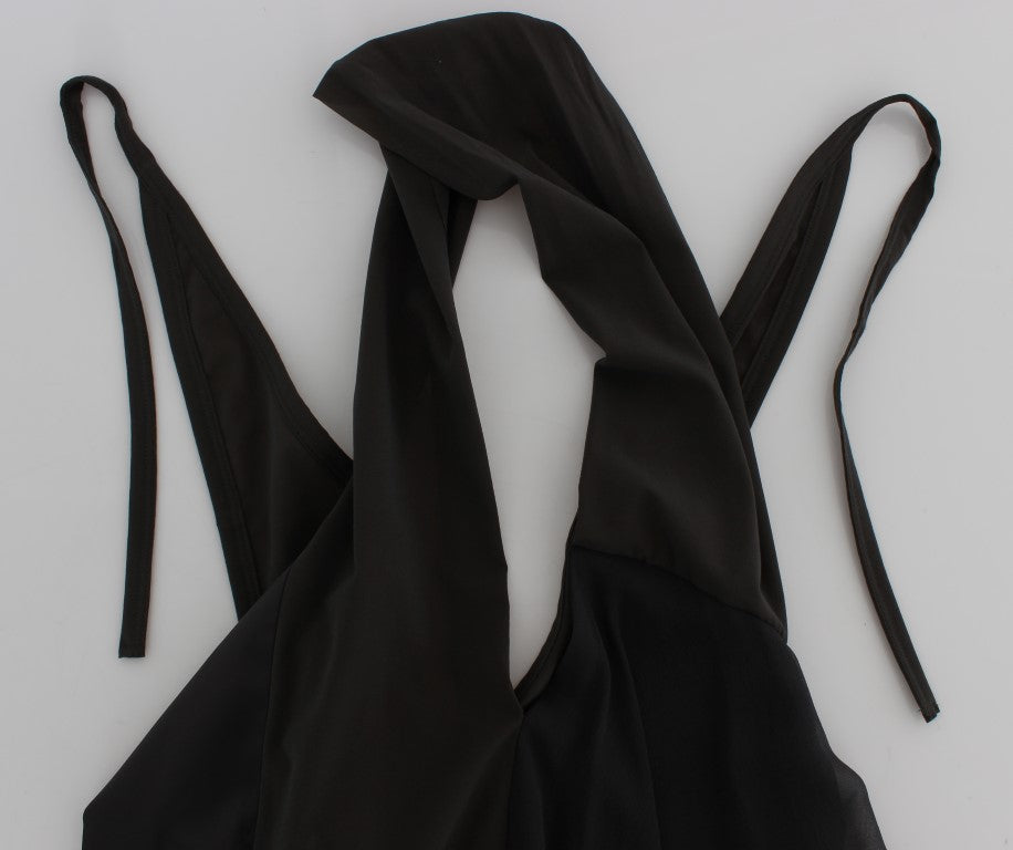 CORA GROPPO Gray Blue Stretch Blouse Top CORA GROPPO