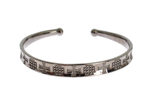 Nialaya Gray Rhodium 925 Silver Bangle Bracelet Nialaya