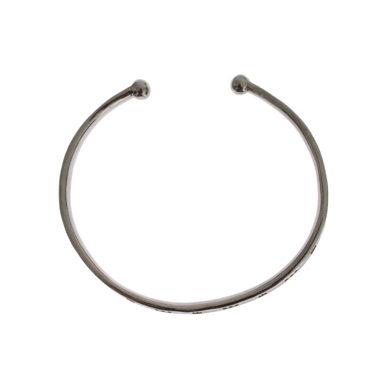 Nialaya Gray Rhodium 925 Silver Bangle Bracelet Nialaya