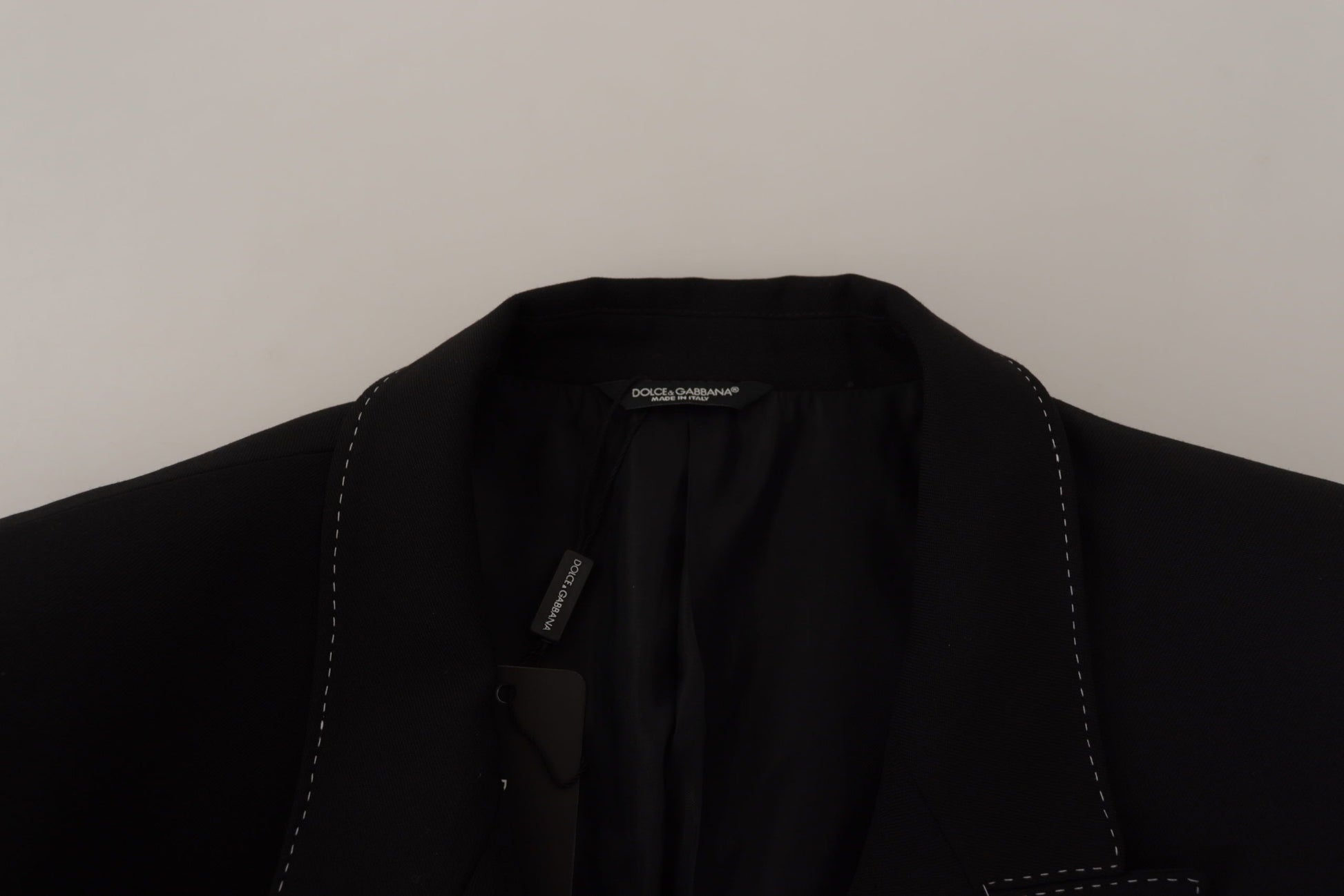 Dolce & Gabbana Black Double Breasted Coat Blazer Jacket Dolce & Gabbana