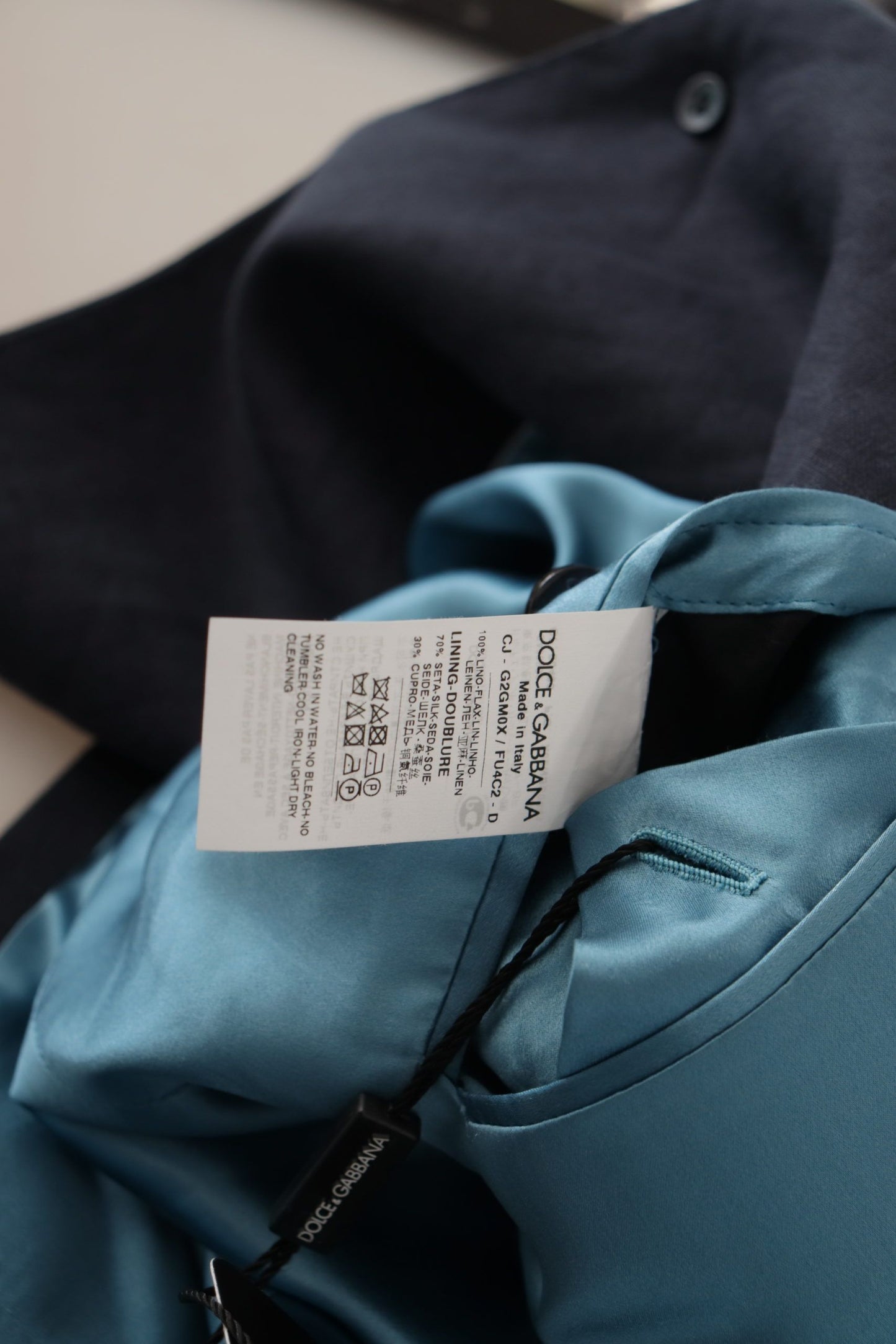 Dolce & Gabbana Dark Blue ALTA SARTORIA Jacket Coat Blazer Dolce & Gabbana