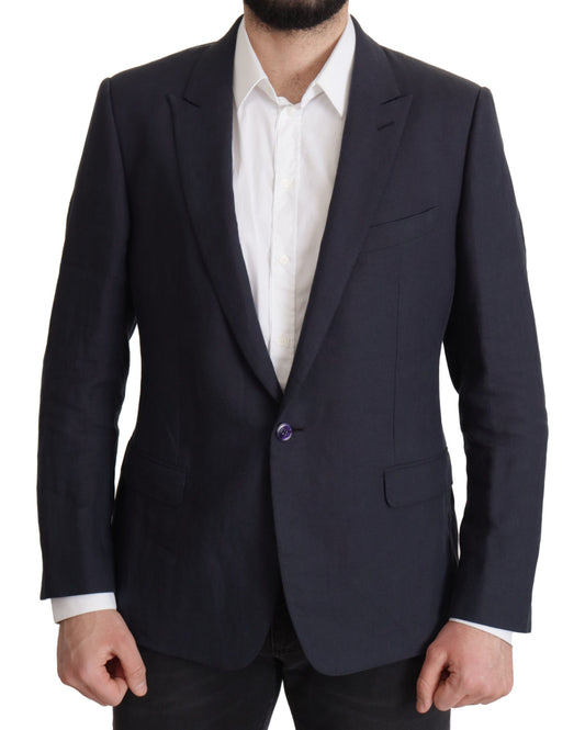 Dolce & Gabbana Dark Blue ALTA SARTORIA Jacket Coat Blazer Dolce & Gabbana
