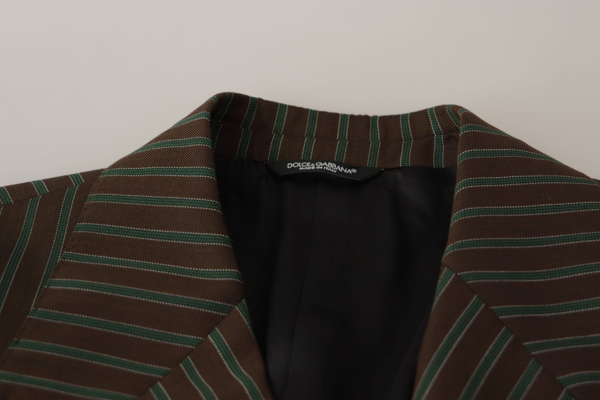 Dolce & Gabbana Multicolor Stripes Double Breasted Blazer Dolce & Gabbana